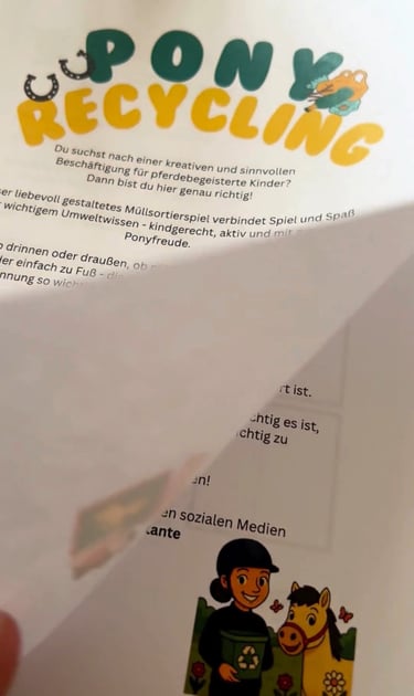 Vorschau des ausgedruckten Recycling-Spiels