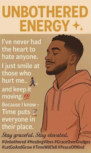 a man with a beard and a hoodie that is unbothered. #unbotheredenergy