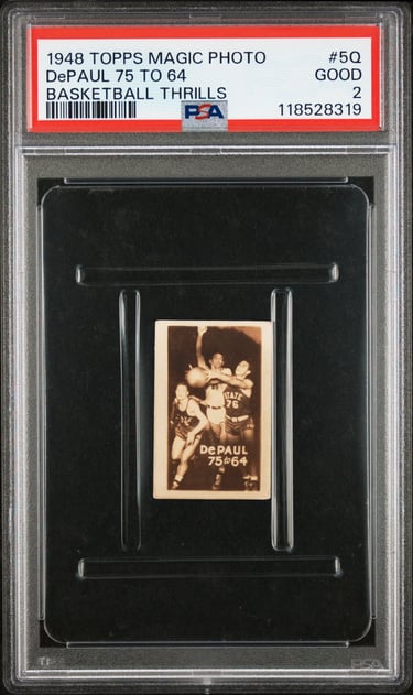 1948 Topps Magic Photo George Mikan #5Q DePaul Basketball Card Rookie