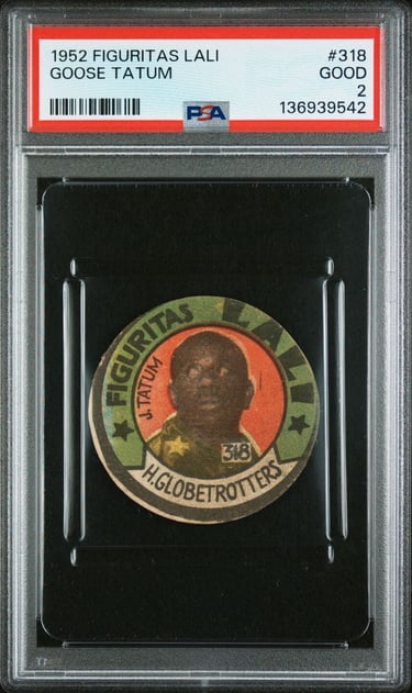 1952 Figuritas Lali #318 Goose Tatum Harlem Globetrotters Basketball Disc Card