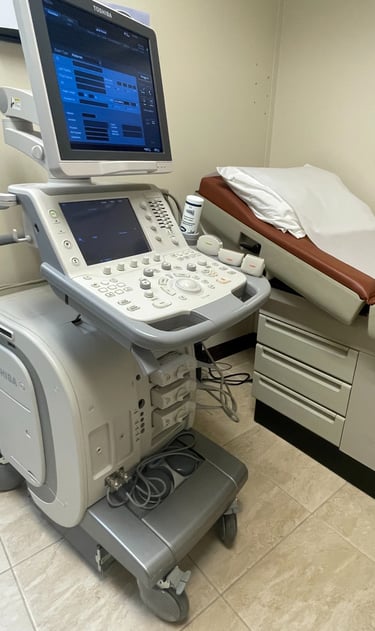 Ultrasond room & machine in Luxury Diagnostic & Recovery Center.