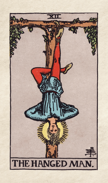 The Hanged Man: Symbolizes surrender, letting go, and a new perspective.