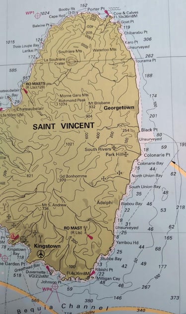 St. Vincent Seekarte Ostseite