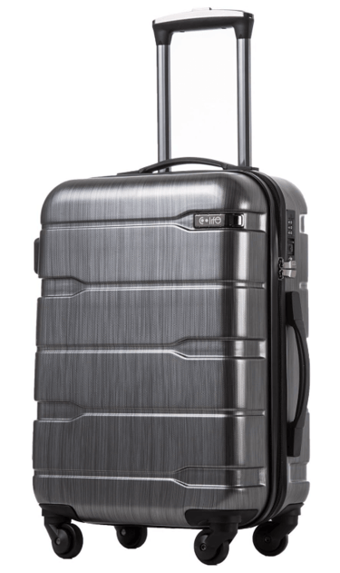 a coolife suitcase on wheels