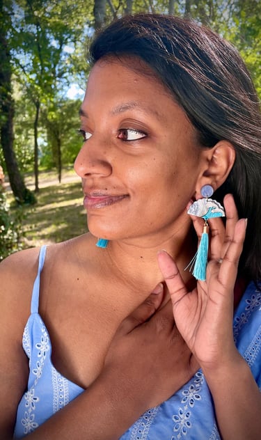 Créatrice Mel Aux Merveilles Boucles éventails