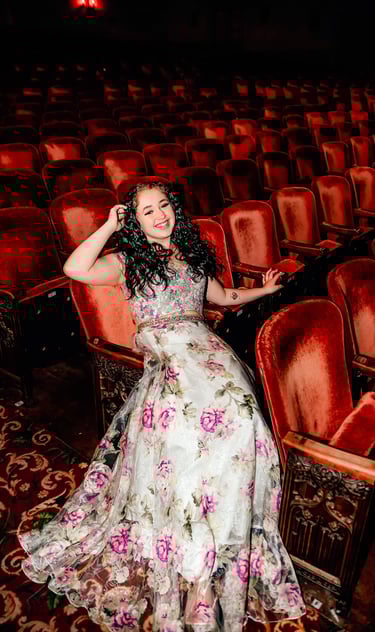 Senior pictures at Hershey Theater by Lancaster PA senior picture photographer