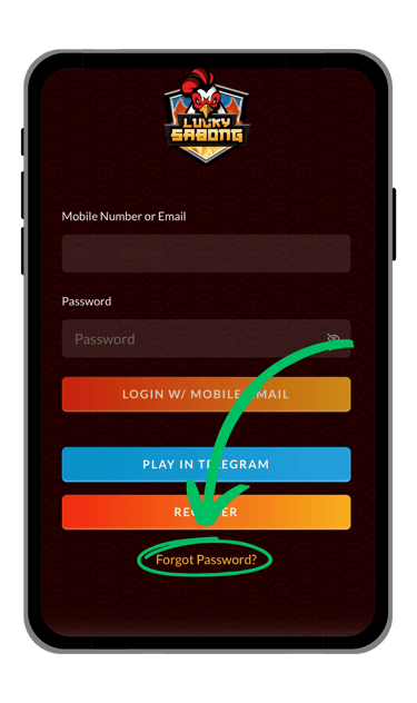 forgot password screen in phsabong
