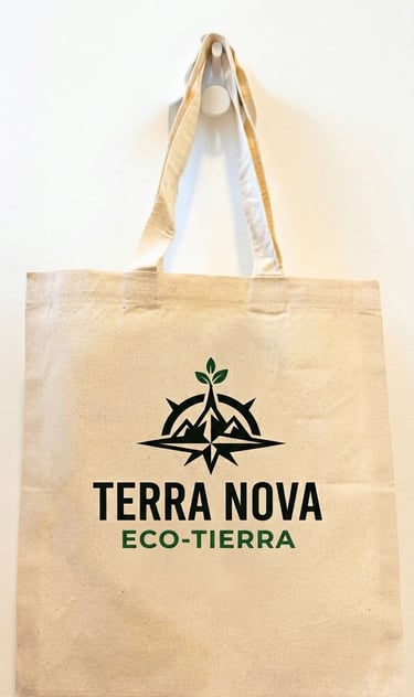 Bolsa de tela ecológica personalizada con logo para empresas