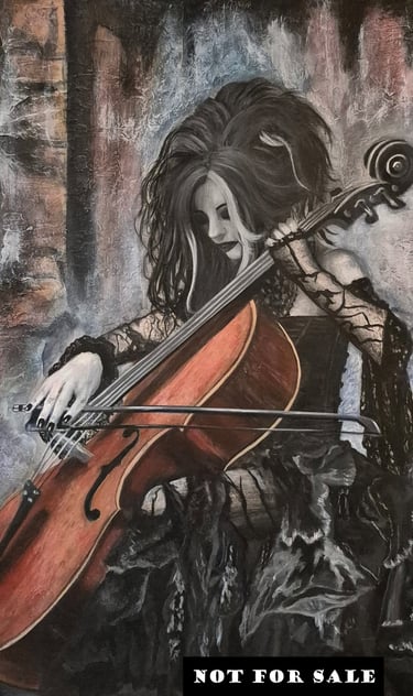 Lady Cello - Acrylic - Not For Sale
