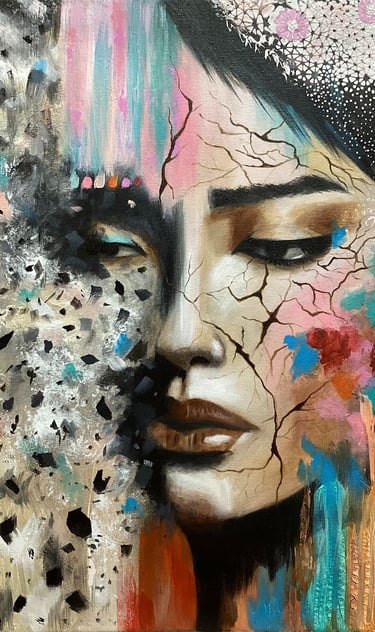 Yuki - Acrylic & Mixed Media