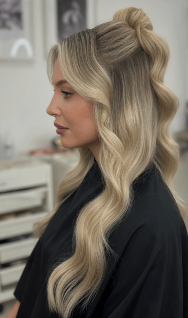 blonde highlights, hair and makeup, editorial, fashion, catwalk, lookbooks
