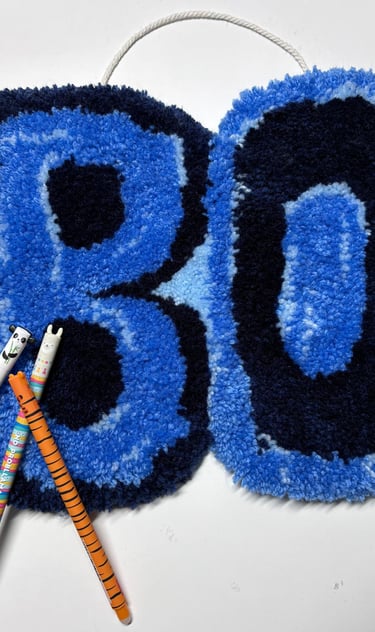 Tufting Aufhänger mit Buchstaben