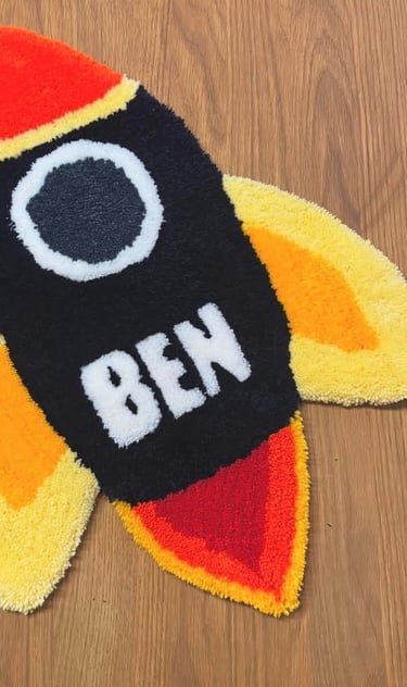 Tufting Rakete mit Namen