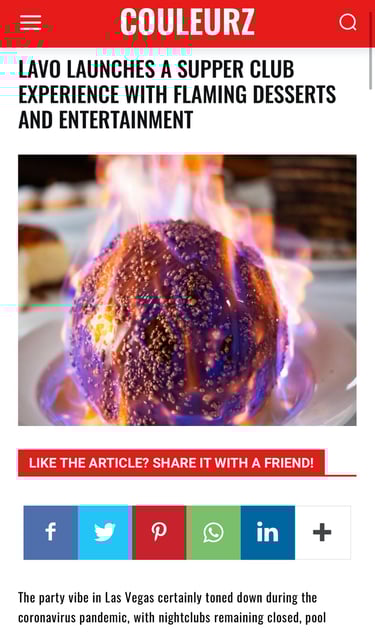 flaming dessert tartufo