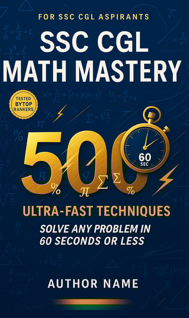 SSC CGL Math Mastery: 500 Ultra-Fast Techniques Solve any problem in 60 seconds or less