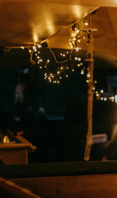 lightning in campervan
