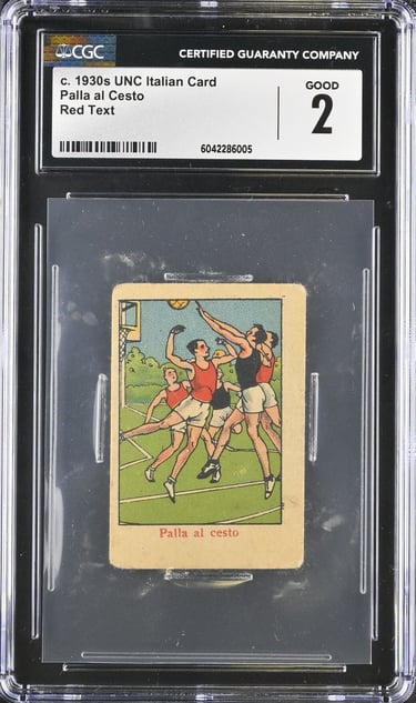 Old anni 20 illustrated palla al cesto basketball figurina