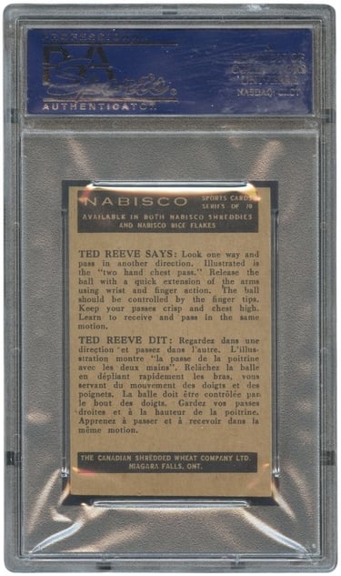 1955 Nabisco Sports Cards #57 How to Pass Basketball Card (back)