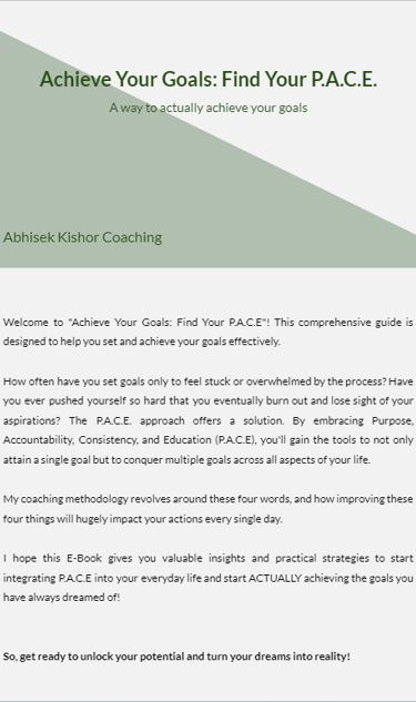 Life coaching free ebook. A comprehensive guide to help you set and achieve your goals effectively