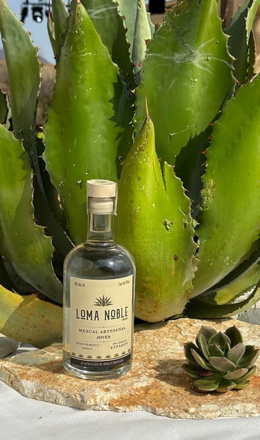 a bottle of Loma Noble Mezcal