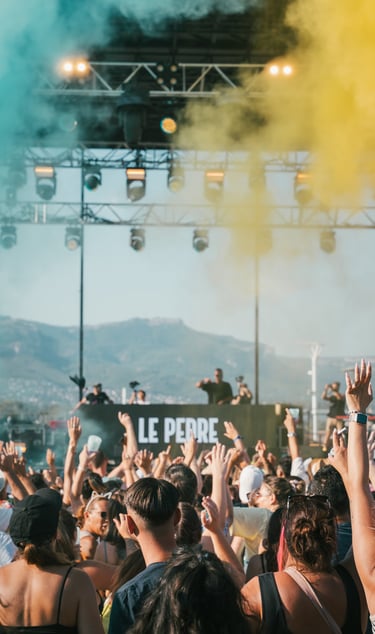 festival en plein air, captation des artistes, du public
