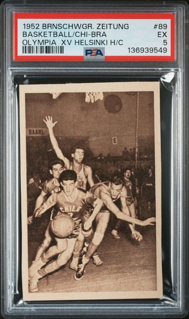 1952 Olympia-Sammelbilder XV Helsinki #89 Chili Vs Brazil Basketball Card