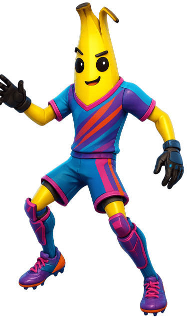 a banana banana peeler wearing a colorful outfit