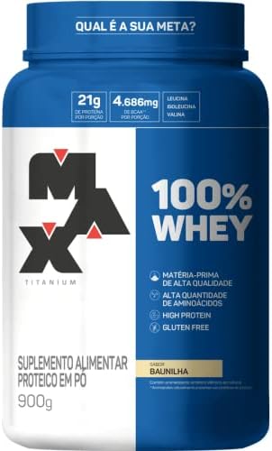 Whey Max Titanium 100% Pure: alta concentração de BCAA para recuperação