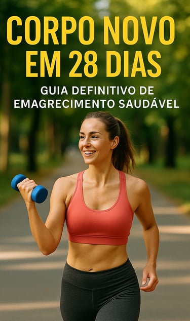 Guia prático de emagrecimento saudável em 28 dias: plano alimentar, treinos curtos, receitas brasile