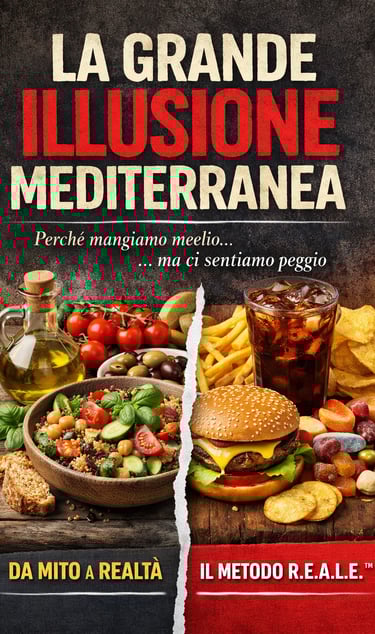 Inchiesta rigorosa su dieta mediterranea, ultra-processati e infiammazione. Scopri il Metodo R.E.A.L