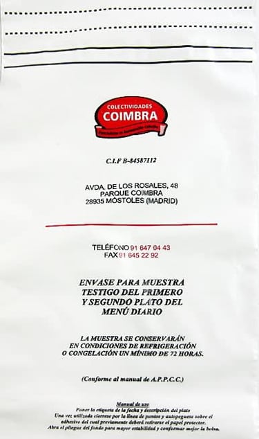 Bolsa de mareo blanca