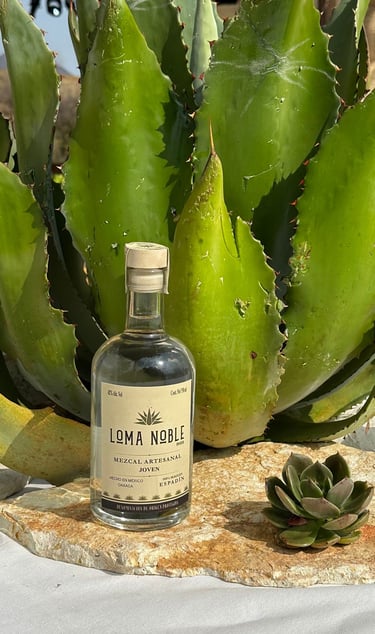 a bottle of Loma Noble Mezcal