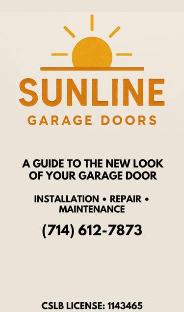 garage door brochure orange county sunline garage doors