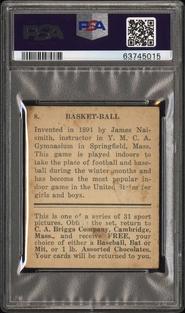 Rarest Basketball Card Ever 1933 CA Briggs #8