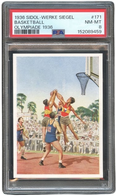 1936 Sidol-Werke Siegel & Co Olympiade #171 Basketball Card from Germany