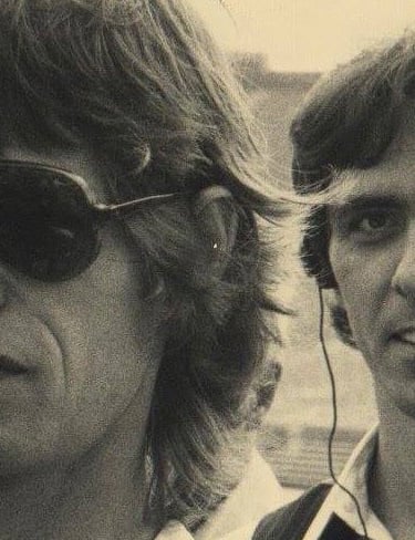 Charlie Kendall with rock icon Mick Jagger of The Rolling Stones.