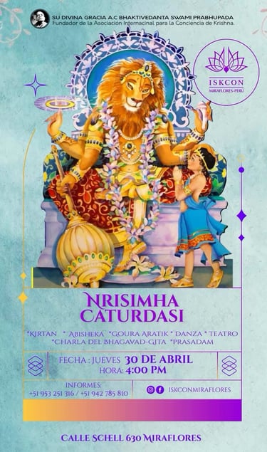 Nrisimha Caturdasi en Iskcon Miraflores