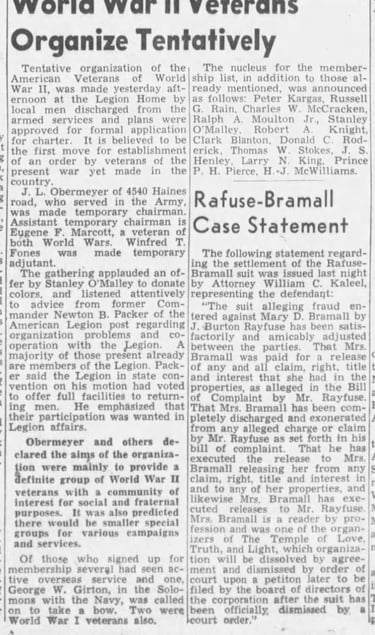 WWII Veterans organize