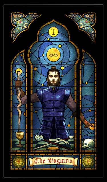 The Magician Tarot Card from "Fools Reborn". Art by David Ledesma