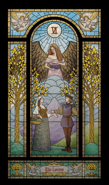 Fools Reborn Tarot Card - The Lovers - Artist David Ledesma