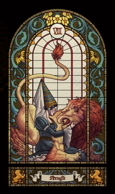 Fools Reborn - Strength Card. Artist: David Ledesma,