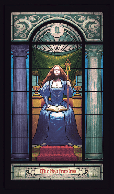 "Fools Reborn" Tarot Card - The High Priestess. Artwork by David Ledesma