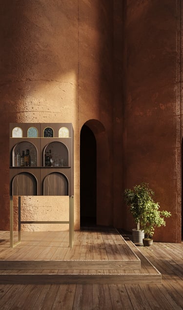 Giulia Sbrogiò | designer - borsato interior - mobile bar - augusto - mobile in marmo - mobile in legno - mobile casa 