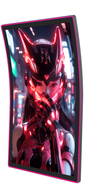 j curved touch screens for gaming and casino