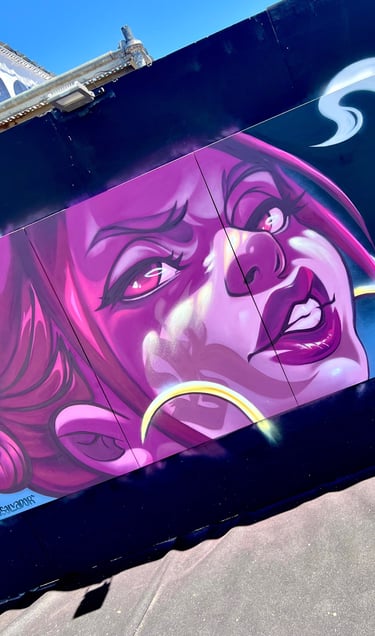 Live Painting mural por Ona Salvador. Pintura en vivo para eventos.