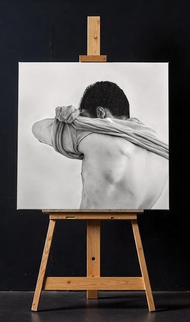 Obra de arte original "Vulnerablemente Fuerte" de Aria De Zabal sobre caballete