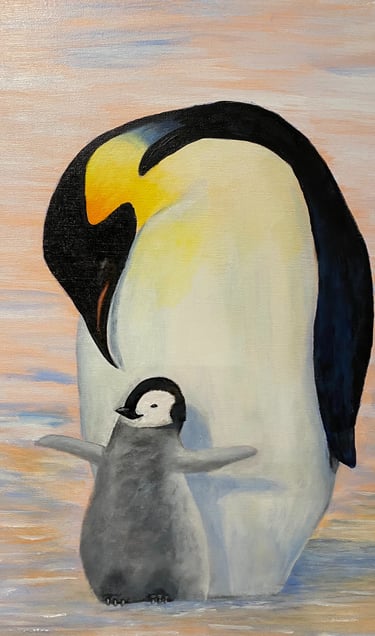 Emperor Penguin and its Chick