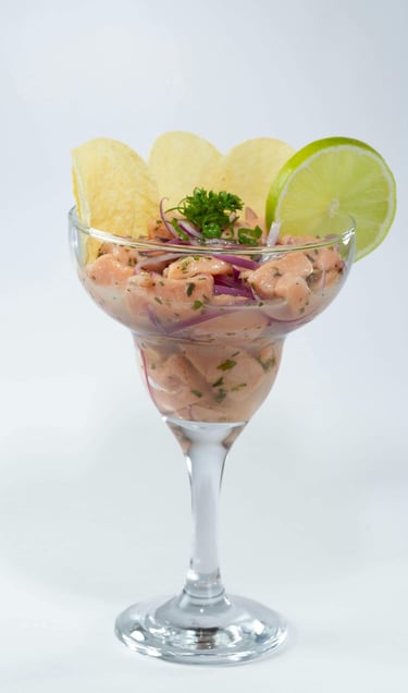 A Ceviche in a Cocktail Glass