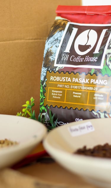 kopi robusta pasak piang, kuburaya, kalimantan barat produksi 101 coffee house