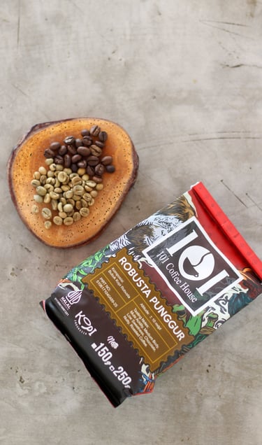 kopi robusta punggur, kuburaya, kalimantan barat produksi 101 coffee house